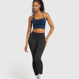 Sale Gymshark Everyday One Shoulder Crop Top Navy