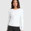 Outlet Gymshark Everyday Open Back Long Sleeve Top White