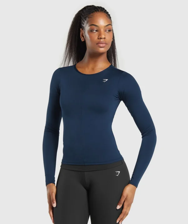 Fashion Gymshark Everyday Open Back Long Sleeve Top Navy