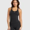 Online Gymshark Everyday Racer Back Tank With Shelf Black