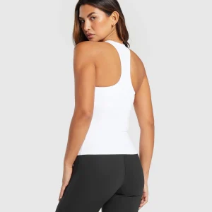 Best Gymshark Everyday Racer Back Tank With Shelf White