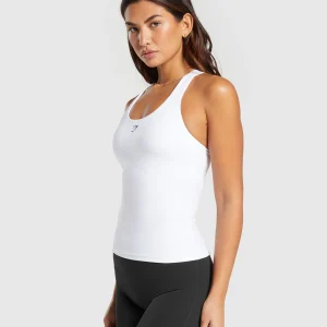 Best Gymshark Everyday Racer Back Tank With Shelf White