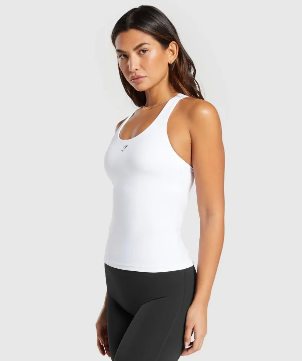 Best Gymshark Everyday Racer Back Tank With Shelf White