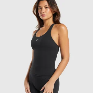 Online Gymshark Everyday Racer Back Tank With Shelf Black