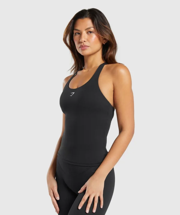 Online Gymshark Everyday Racer Back Tank With Shelf Black