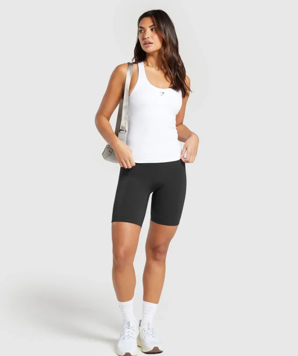 Best Gymshark Everyday Racer Back Tank With Shelf White