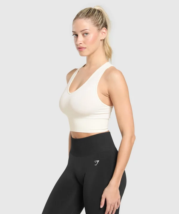 Sale Gymshark Everyday Seamless Crop Tank SoftWhite