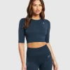 Sale Gymshark Everyday Seamless Crop Top Navy