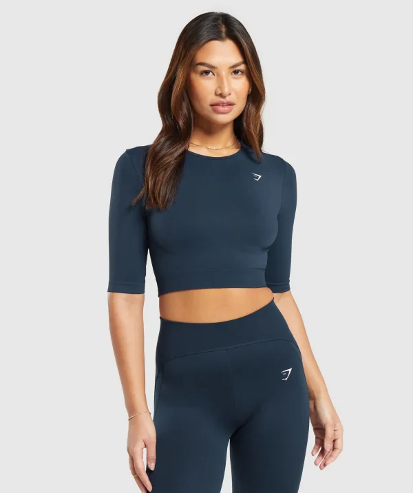 Sale Gymshark Everyday Seamless Crop Top Navy