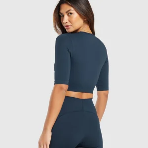 Sale Gymshark Everyday Seamless Crop Top Navy