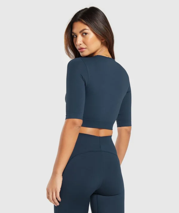 Sale Gymshark Everyday Seamless Crop Top Navy