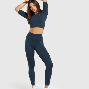 Sale Gymshark Everyday Seamless Crop Top Navy