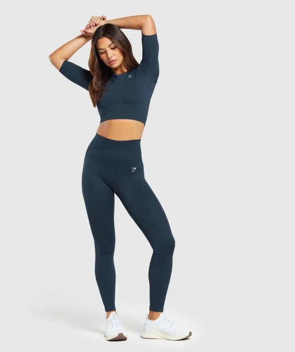 Sale Gymshark Everyday Seamless Crop Top Navy