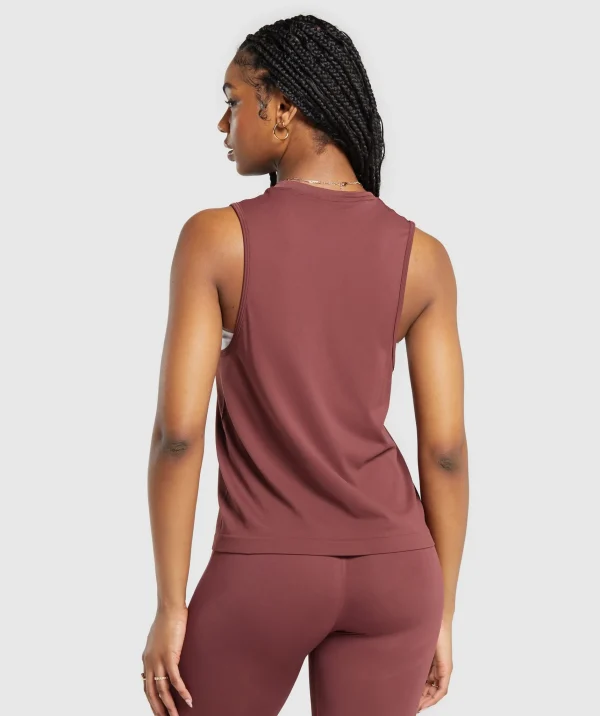 Fashion Gymshark Everyday Seamless Tank BurgundyBrown