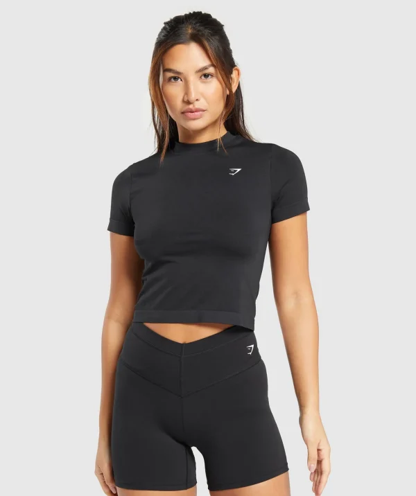 New Gymshark Everyday Seamless Tight Fit Tee Black