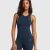 Fashion Gymshark Everyday Seamless Tight Fit Tank Navy