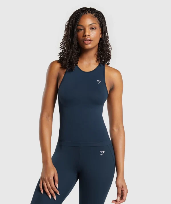 Fashion Gymshark Everyday Seamless Tight Fit Tank Navy