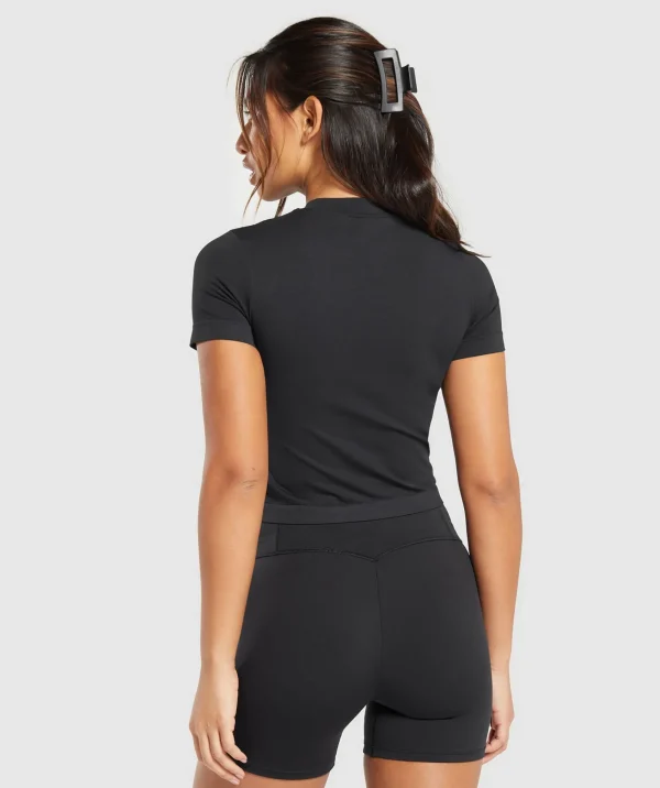 New Gymshark Everyday Seamless Tight Fit Tee Black