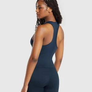 Fashion Gymshark Everyday Seamless Tight Fit Tank Navy