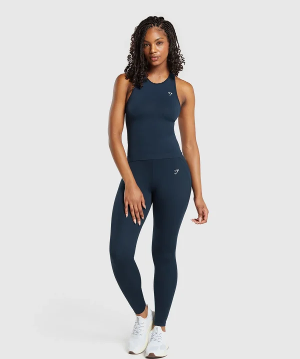 Fashion Gymshark Everyday Seamless Tight Fit Tank Navy