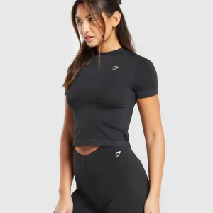 New Gymshark Everyday Seamless Tight Fit Tee Black