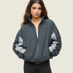 Fashion Gymshark everywear Coaches Track Jacket FadedBlack/IceGrey