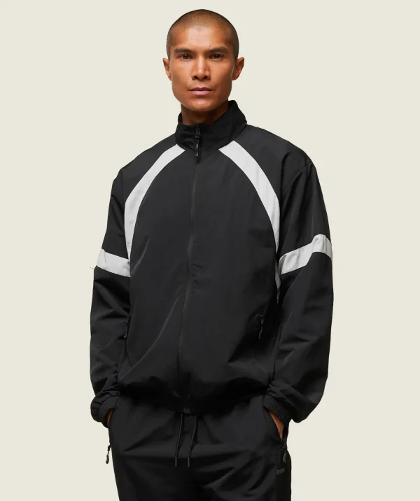 Online Gymshark everywear Coaches Track Jacket Black/TameGrey