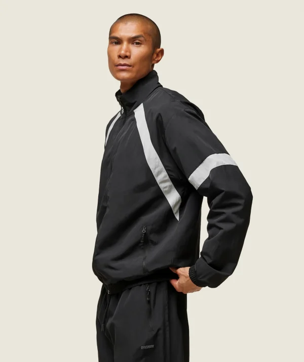 Online Gymshark everywear Coaches Track Jacket Black/TameGrey