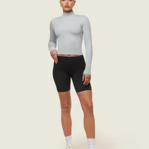 Online Gymshark everywear Long Sleeve Ribbed Turtle Neck IceGrey