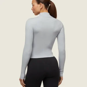 Online Gymshark everywear Long Sleeve Ribbed Turtle Neck IceGrey