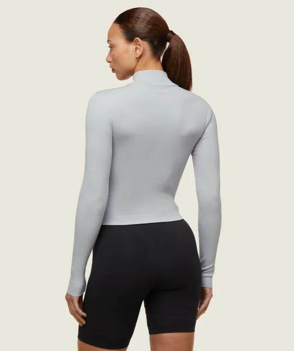 Online Gymshark everywear Long Sleeve Ribbed Turtle Neck IceGrey