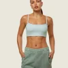 Online Gymshark everywear Ribbed Bandeau Bra CoolTurquoise