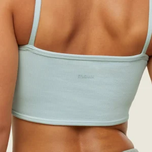 Online Gymshark everywear Ribbed Bandeau Bra CoolTurquoise