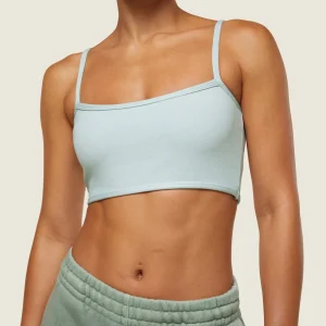 Online Gymshark everywear Ribbed Bandeau Bra CoolTurquoise