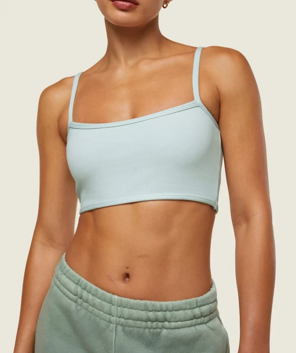 Online Gymshark everywear Ribbed Bandeau Bra CoolTurquoise