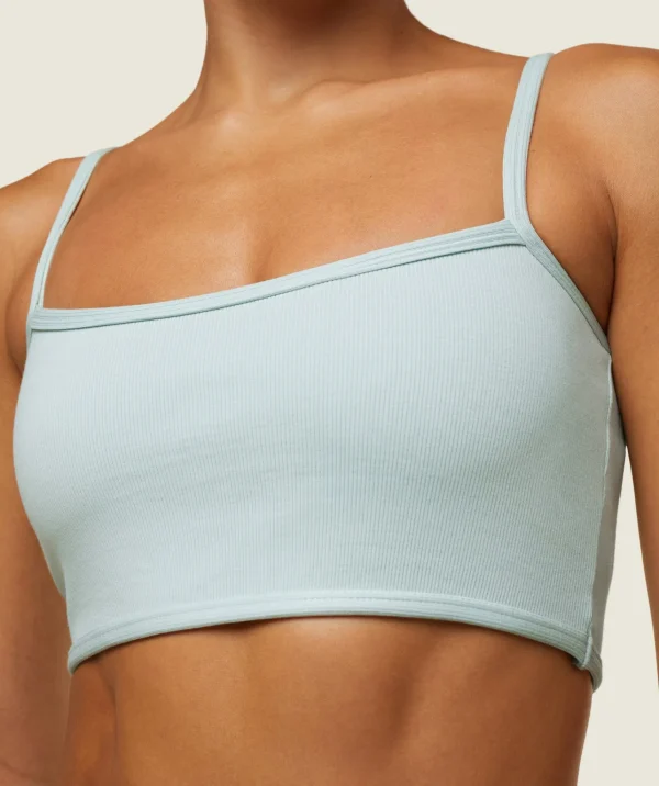 Online Gymshark everywear Ribbed Bandeau Bra CoolTurquoise