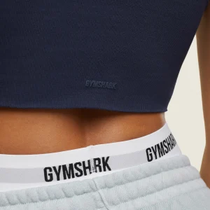 Hot Gymshark everywear Ribbed Tee HeavyBlue