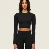 Fashion Gymshark everywear Seamless Long Sleeve Crop Top Black