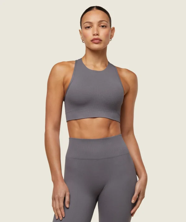 New Gymshark everywear Seamless Sports Bra BrushedGrey