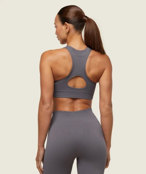 New Gymshark everywear Seamless Sports Bra BrushedGrey