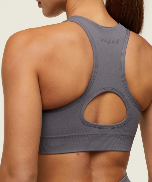 New Gymshark everywear Seamless Sports Bra BrushedGrey