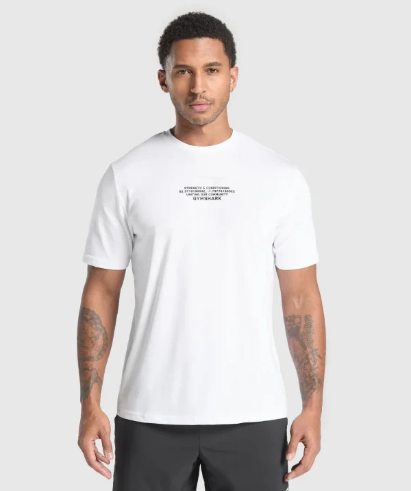 Outlet Gymshark Fitness Apparel Functional T-Shirt White