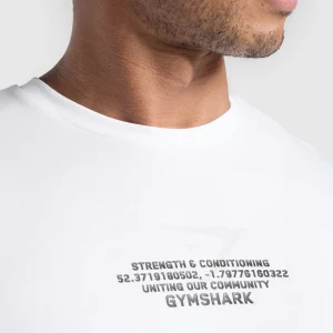 Outlet Gymshark Fitness Apparel Functional T-Shirt White