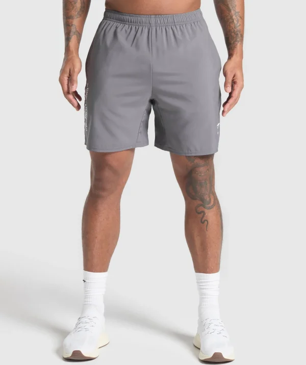 Clearance Gymshark Fitness Apparel 7" Shorts BrushedGrey