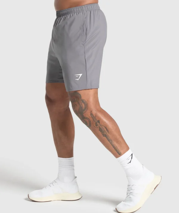 Clearance Gymshark Fitness Apparel 7" Shorts BrushedGrey