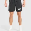 Online Gymshark Fitness Graphic Shorts Black