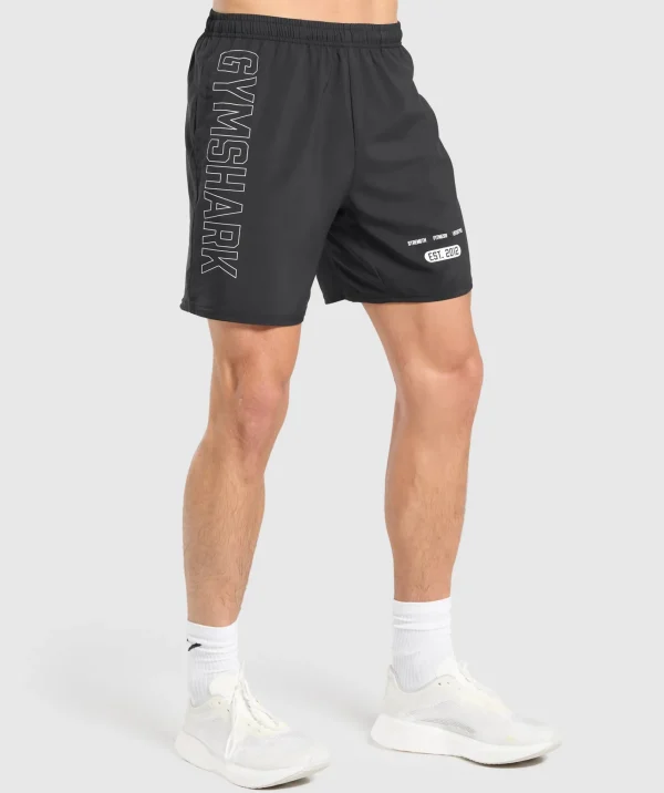 Online Gymshark Fitness Graphic Shorts Black