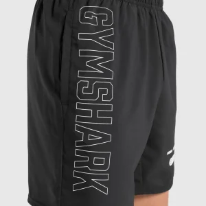 Online Gymshark Fitness Graphic Shorts Black