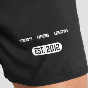 Online Gymshark Fitness Graphic Shorts Black