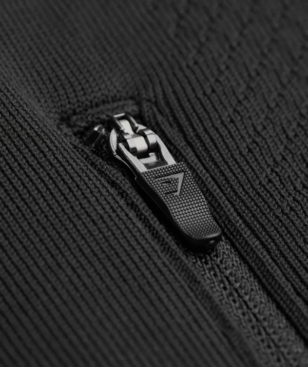 Outlet Gymshark Flat Knit Zip Up Hoodie Black